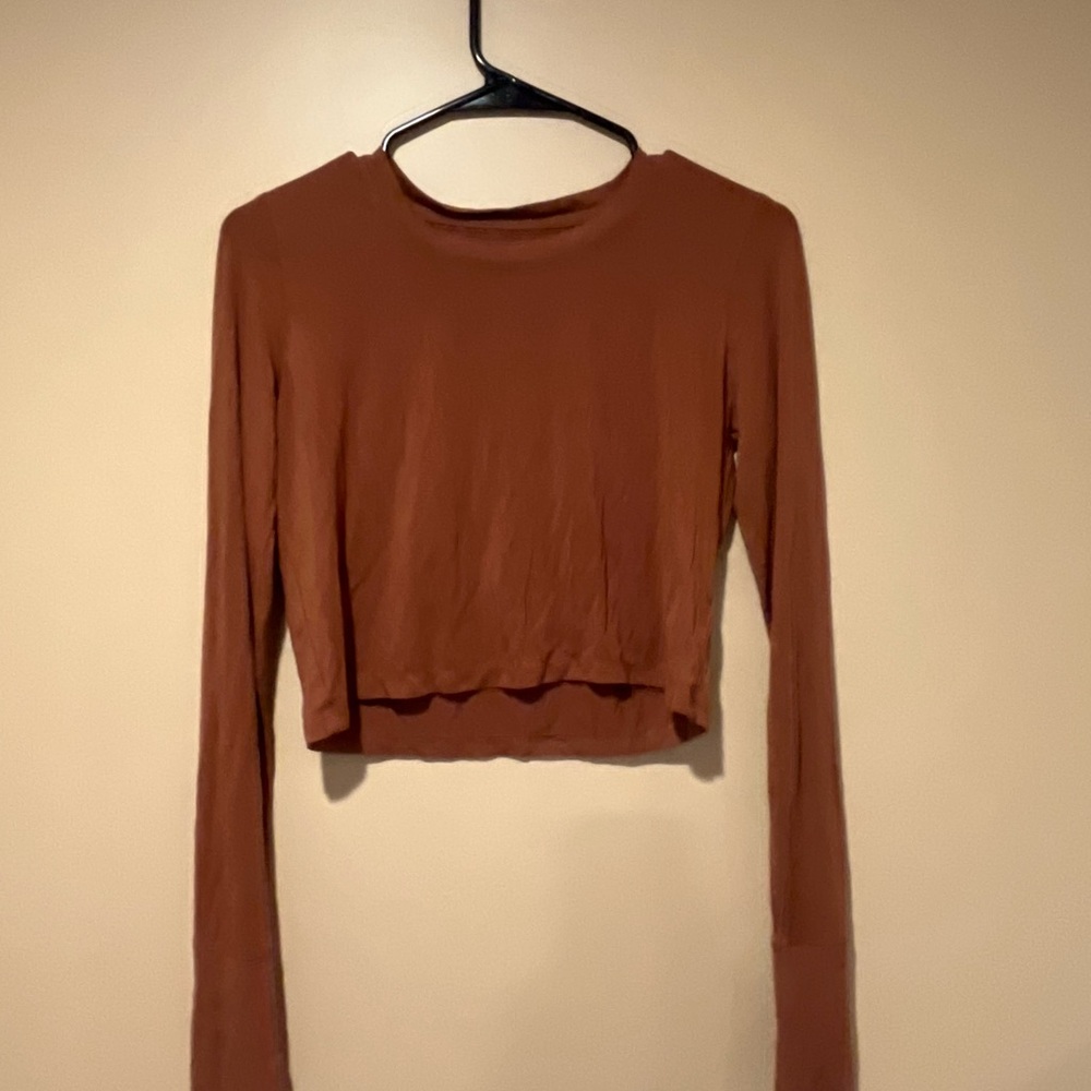 Women's Long Sleeve Brown Top
